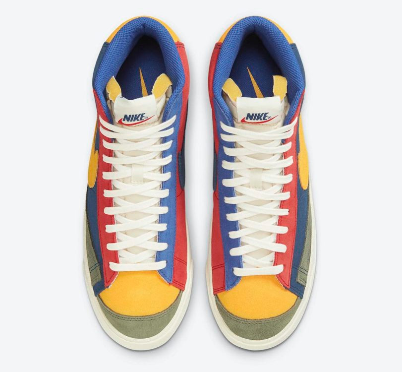 Nike Blazer Mid 77 Vintage Suede Coastal Blue University Red Spiral Sage Sun Halo Yellow DC9179 