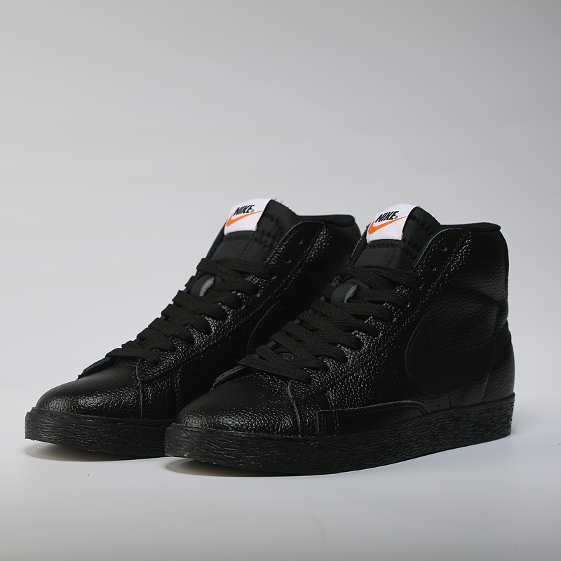nike blazer mid leather black