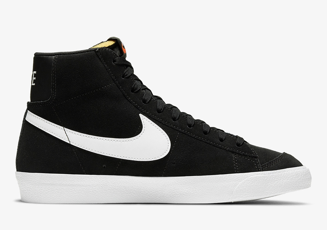 Nike SB Blazer Mid 77 Suede Black White Running Shoes CI1172-005 - Febbuy