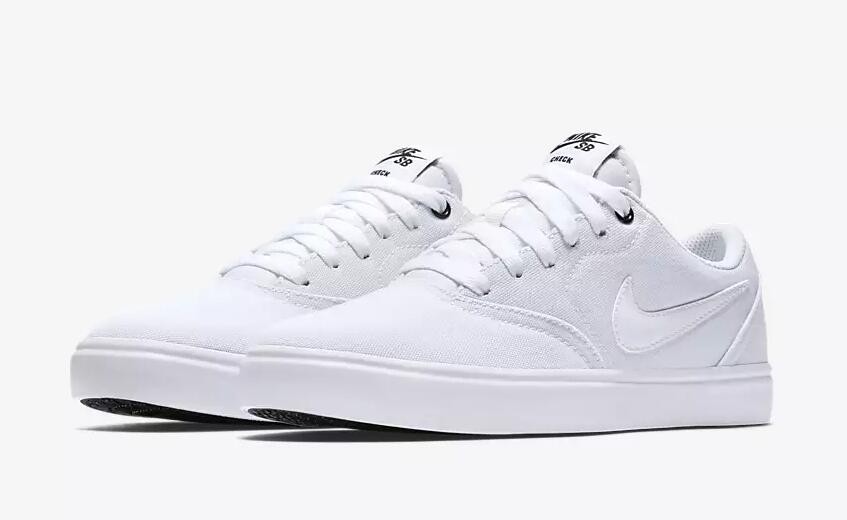 nike sb check solarsoft canvas white