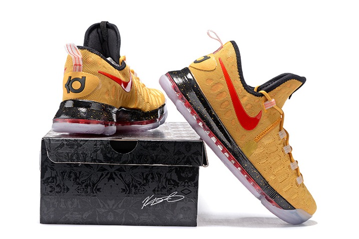 Nike KD 9 Kevin Durant Men Basketball Shoes 2016 New Gold ...