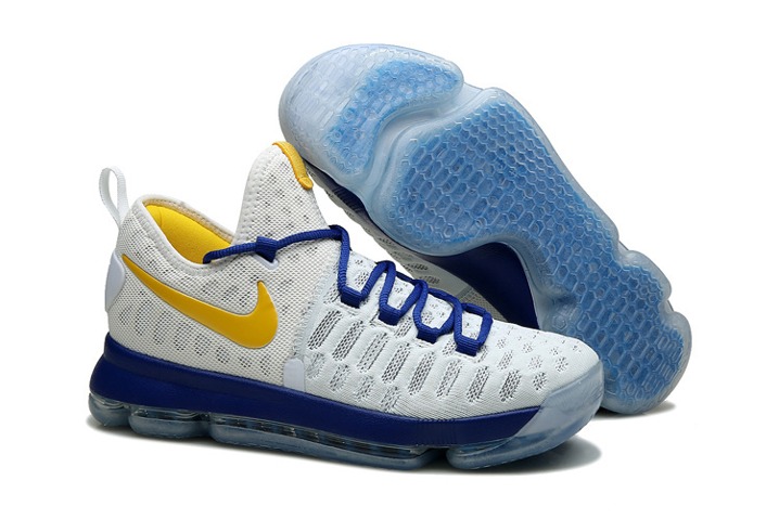 nike basketball shoes blue and yellow