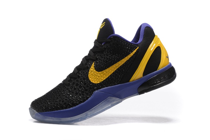 Nike Zoom Kobe VI 6 Black Yellow Purple Men Basketball ...