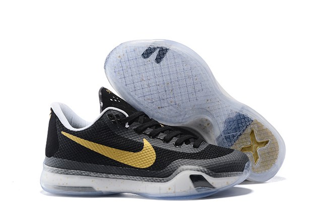 kobe gold and black shoes