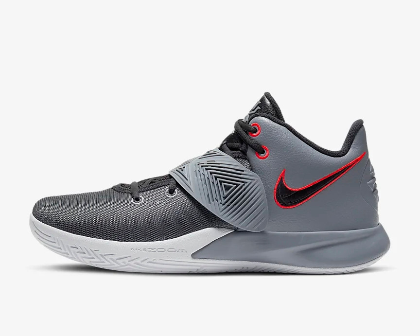 Nike Zoom Kyrie Flytrap 3 Cool Grey Bright Crimson White Black BQ3060 ...