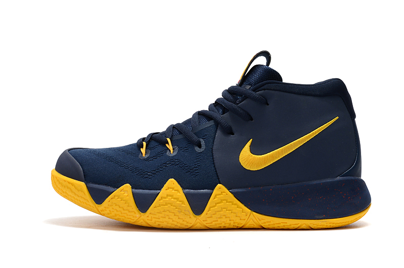 blue and yellow basketball shoes