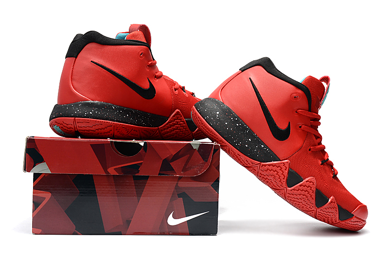 nike red and black basketball shoes