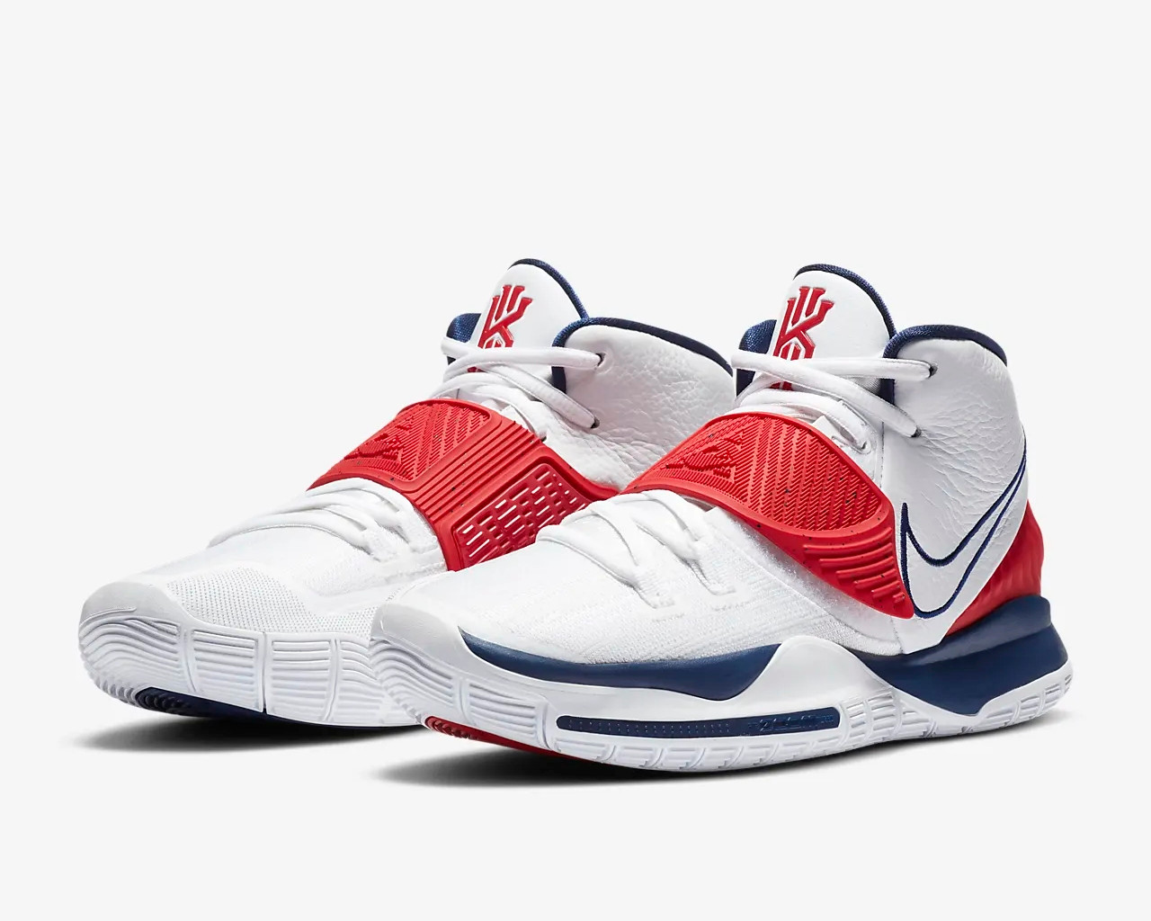 kyrie white blue red