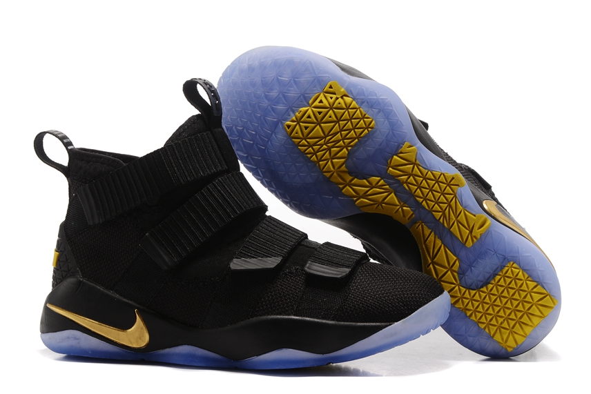 Nike Zoom LeBron Soldier XI 11 Men Basketball Shoes Black Yellow 897645 ...