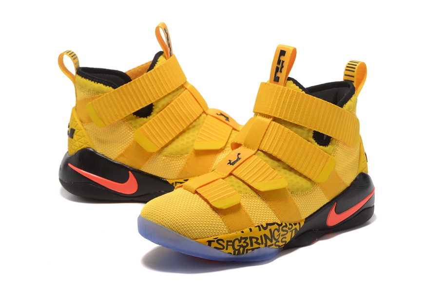 Nike Zoom LeBron Soldier XI 11 Men Basketball Shoes Yellow Orange ...