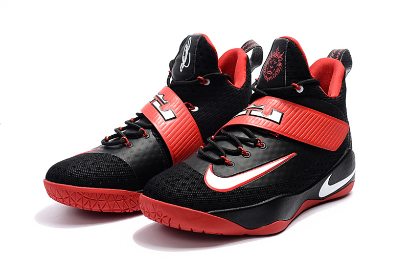 Nike Zoom Lebron Soldier 11 XI black red white Men Basketball Shoes Febbuy