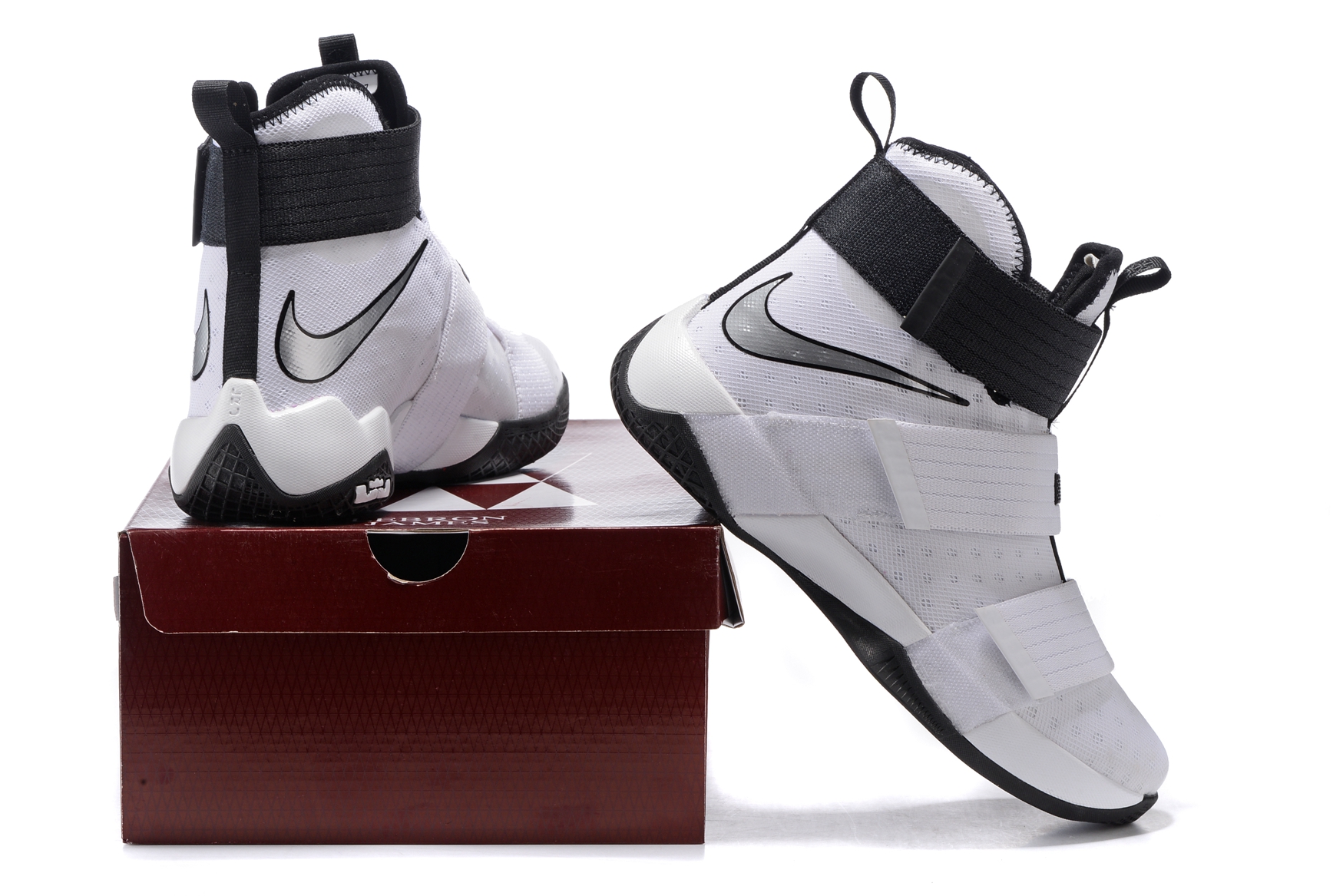 Nike Lebron Soldier 10 EP X Men Black White Sliver Basketball Shoes Men