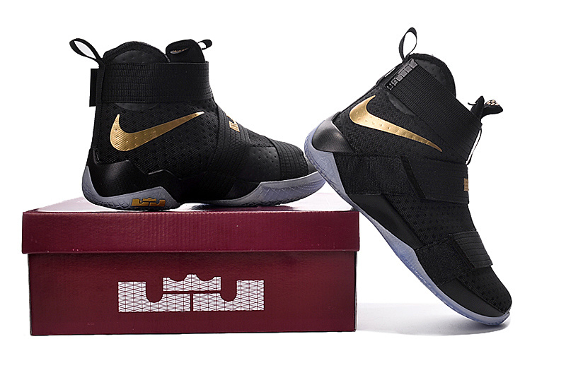 lebron soldier 10 black and gold