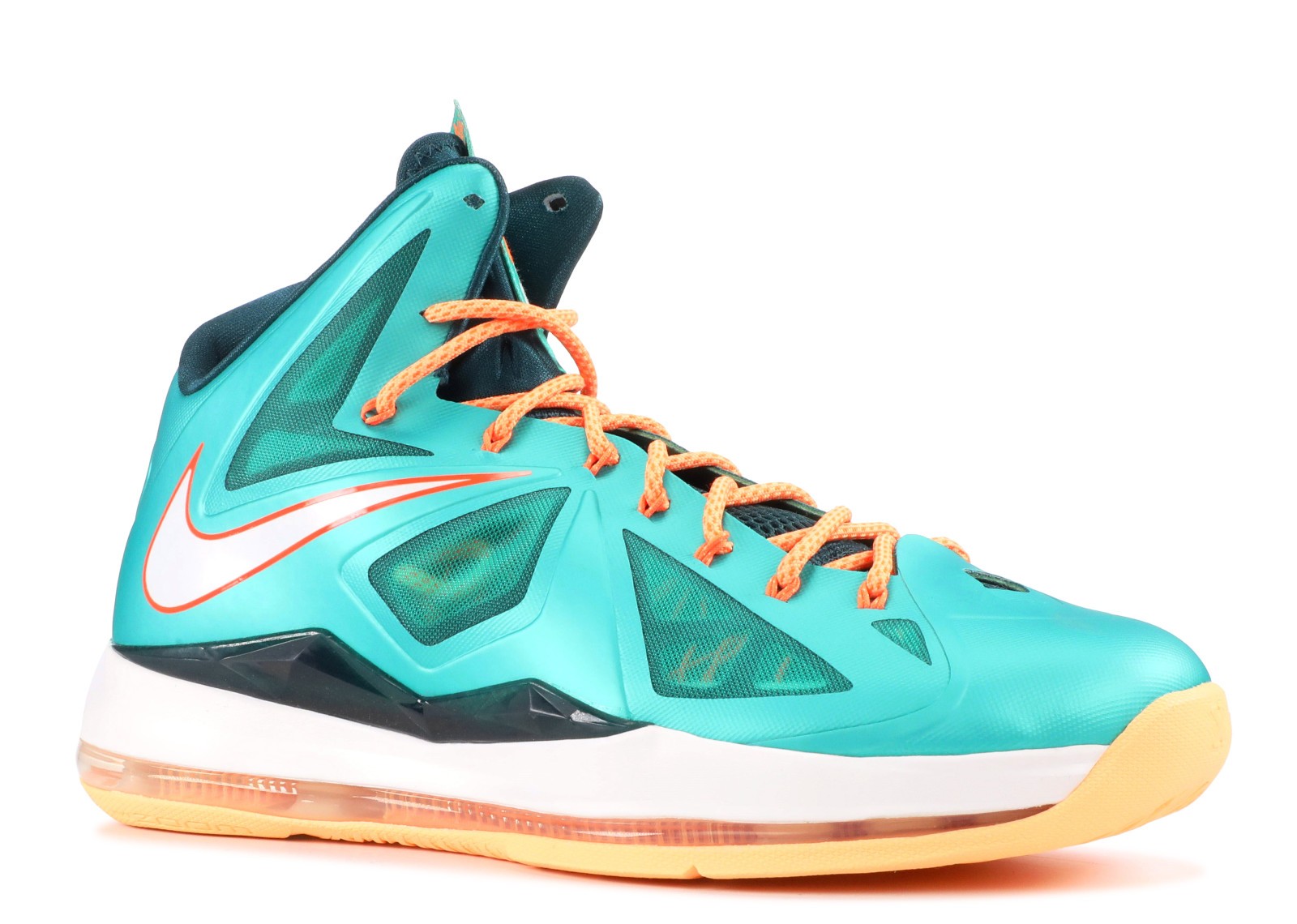 Lebron 10 Miami Dolphins Dark Soul Tl Total Orange Atomic 541100-302 - Febbuy
