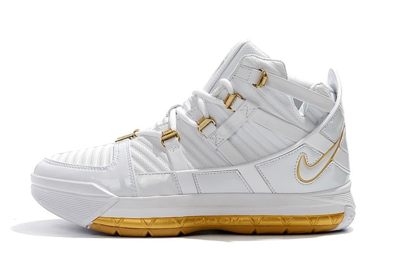 nike zoom lebron 3 white gold