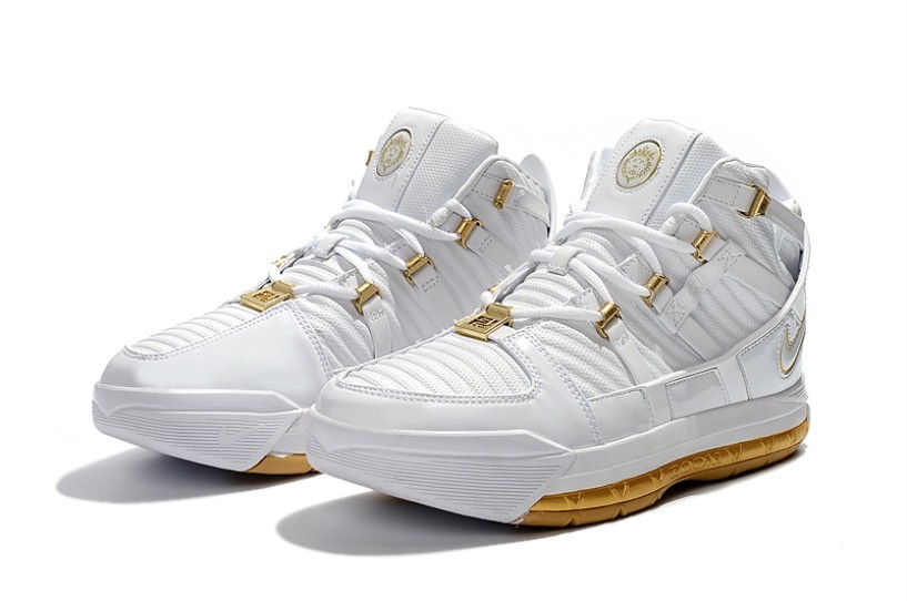 nike zoom lebron 3 white gold