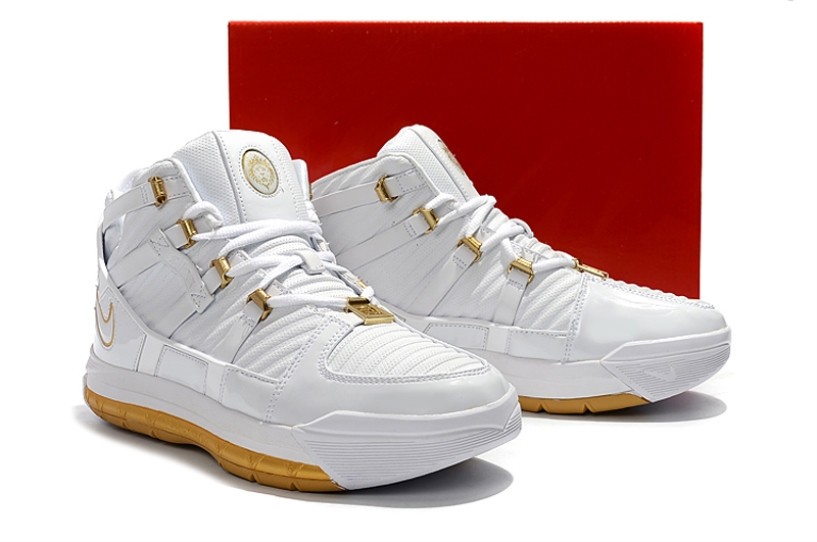 nike zoom lebron 3 white gold