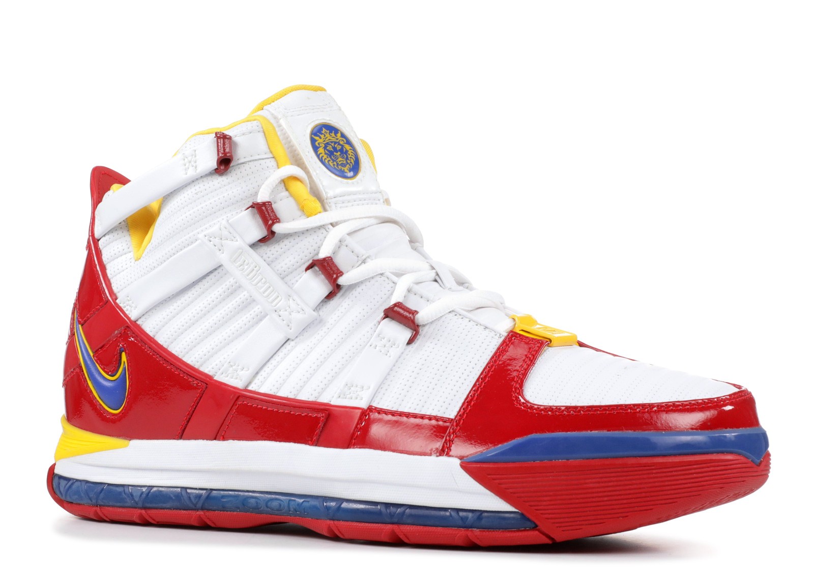 Zoom Lebron 3 Superman Maize White Royal Varsity Red BAM153M28CI - Febbuy