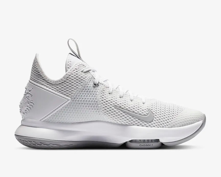 Nike Zoom Lebron Witness 4 White Wolf Grey Pure Platinum CV4004-100 ...