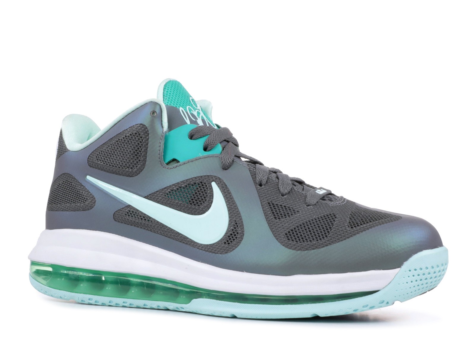 grey and green lebrons