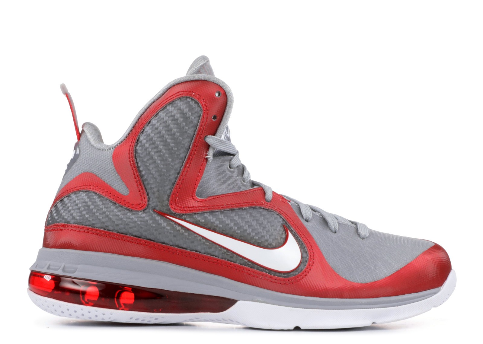 Lebron 9 Ohio State White Sport Wolf Grey Red 469764-601 - Febbuy