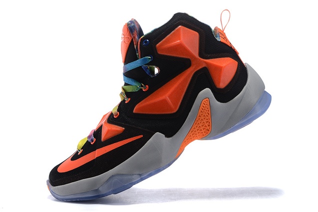 lebron shoes orange and black