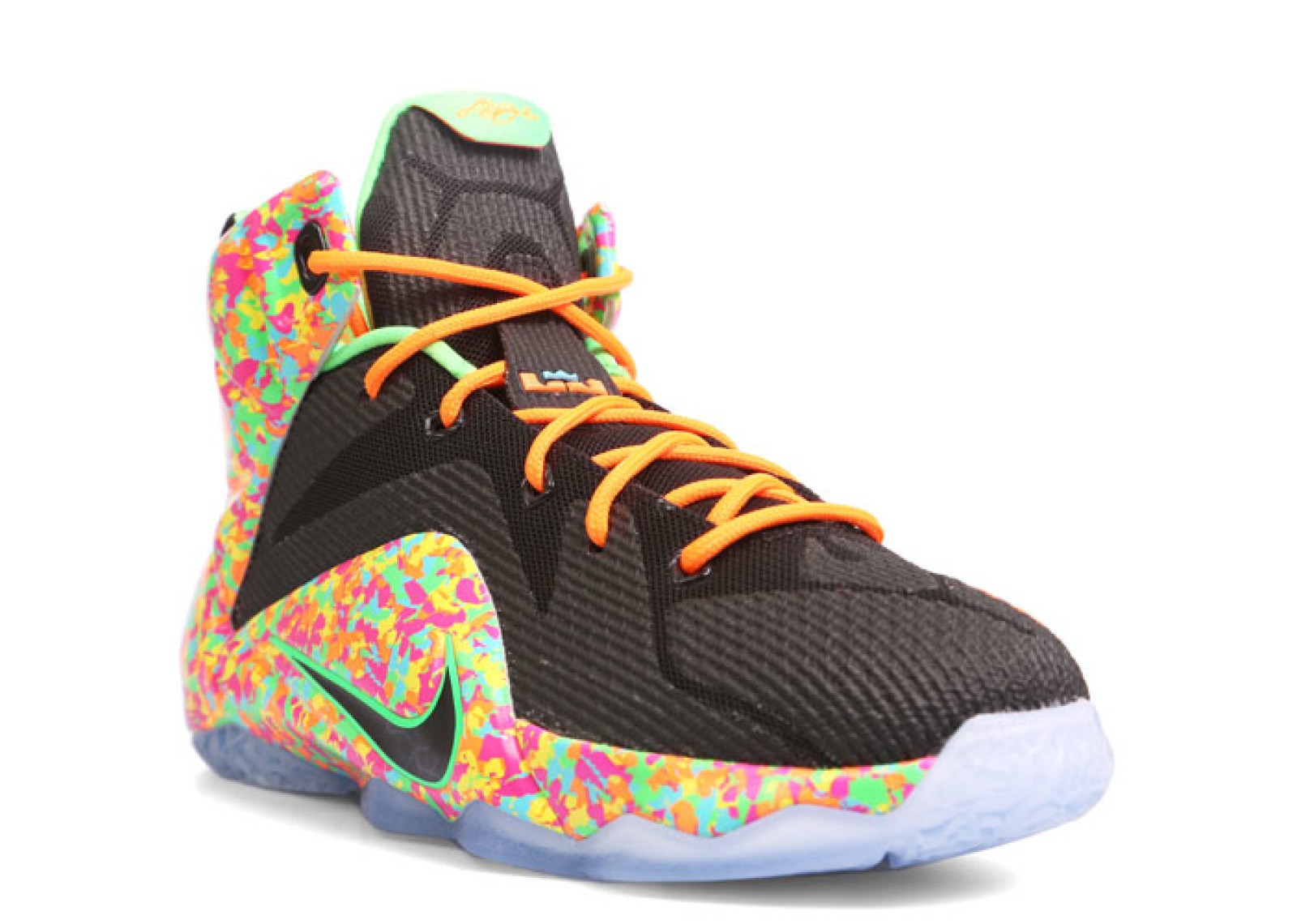 Lebron 12 GS Fruity Pebbles Color Multi Black 685181-008 - Febbuy