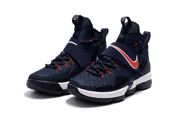 red white and blue lebrons