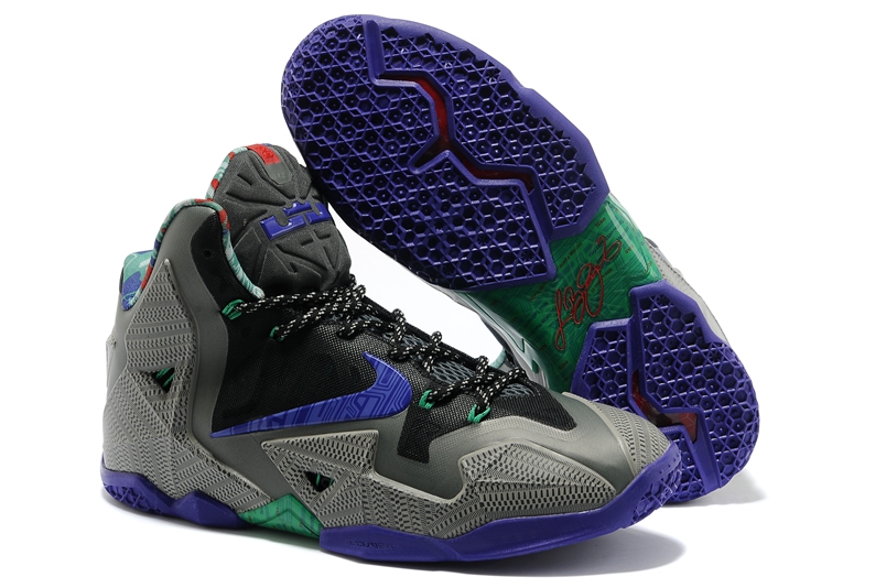 Nike Zoom Lebron XI 11 Men Basketball Shoes Wolf Grey Blue Febbuy