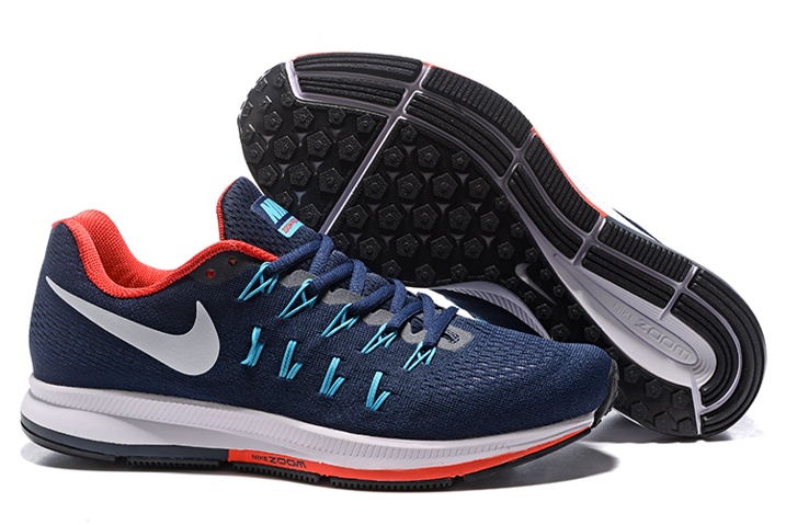 Nike Air Zoom Pegasus 33 Men Running Shoes Dark Blue Red White 831352 Nike Air Zoom Pegasus 33 Men Running Shoes Dark Blue Red White 831352