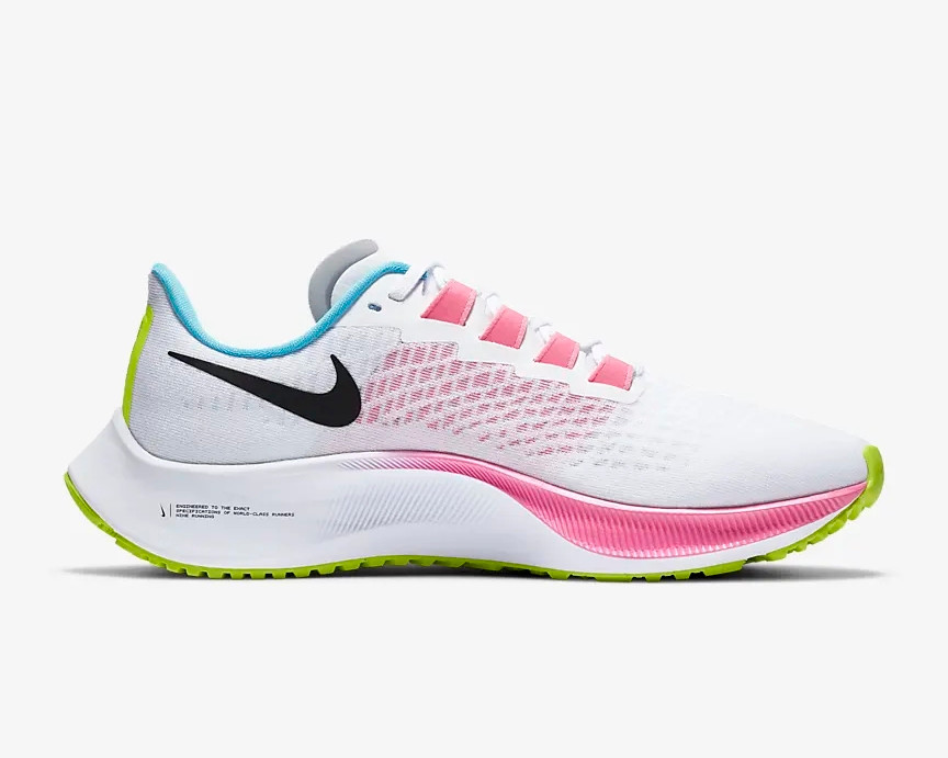 Nike Wmns Air Zoom Pegasus 37 White Pink Glow Black CZ7990-100 - Febbuy