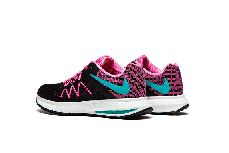 black and peach nike shoes