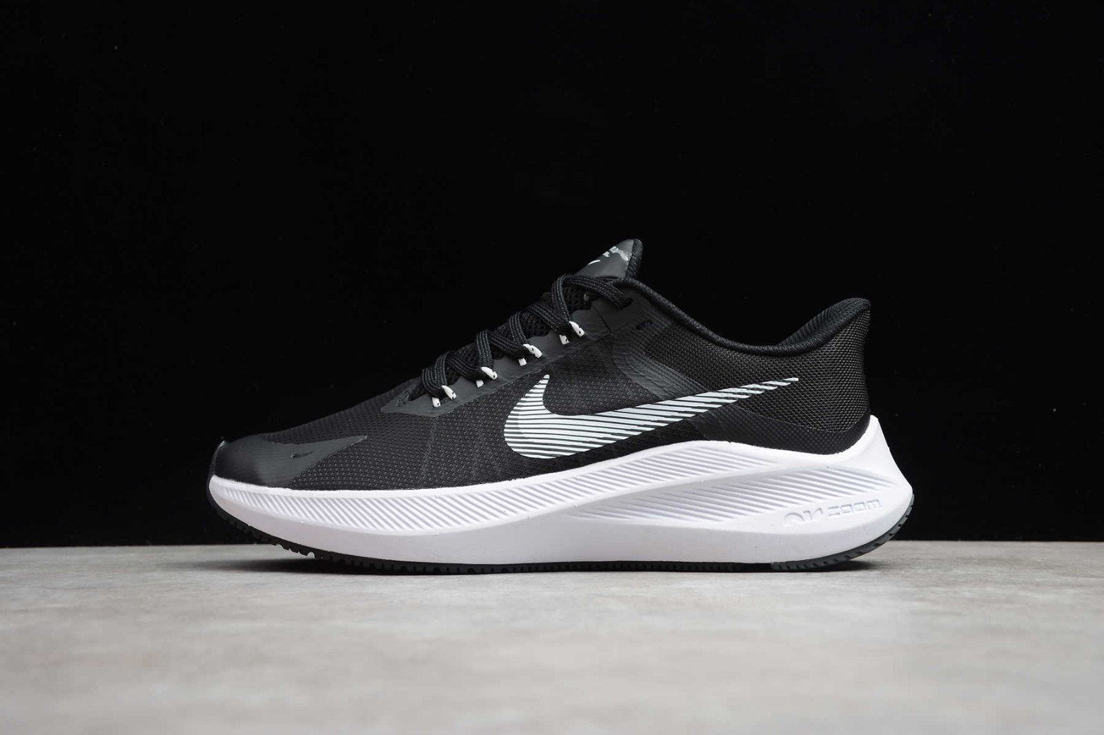 Nike Air Zoom Winflo 8 Black White Running Shoes CW3419-731 - Febbuy