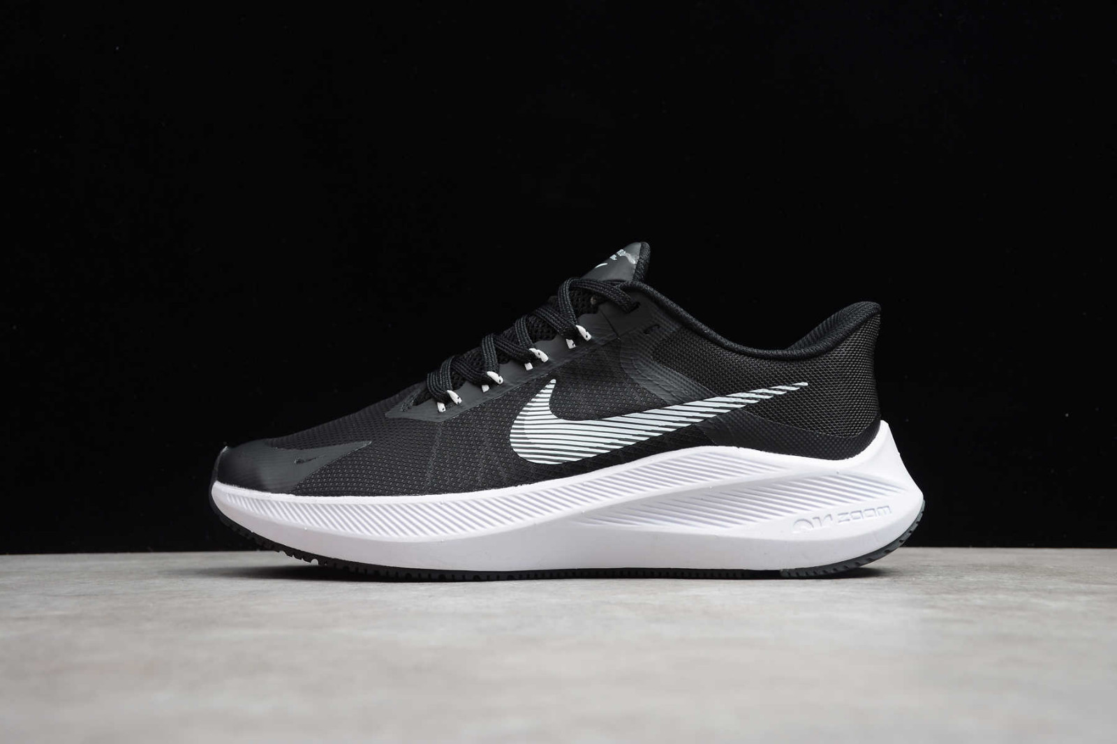 Nike Air Zoom Winflo 8 Black White Running Shoes CW3419731 Febbuy