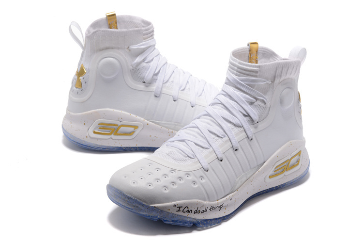 gold and white basketball shoes