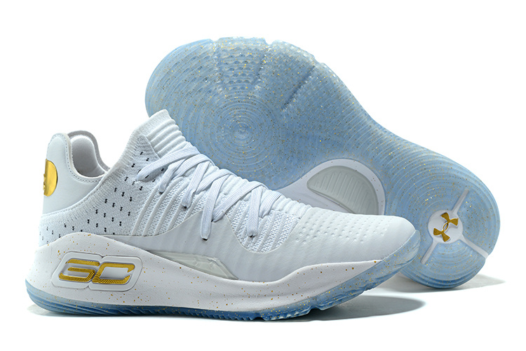 White and gold under armour basketball shoes store
