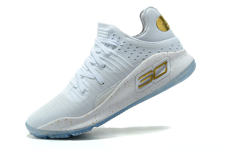Under Armour Ua Curry Iv 4 Low Men Basketball Shoes White Gold