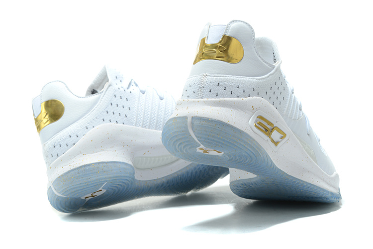 Under Armour Ua Curry Iv 4 Low Men Basketball Shoes White Gold