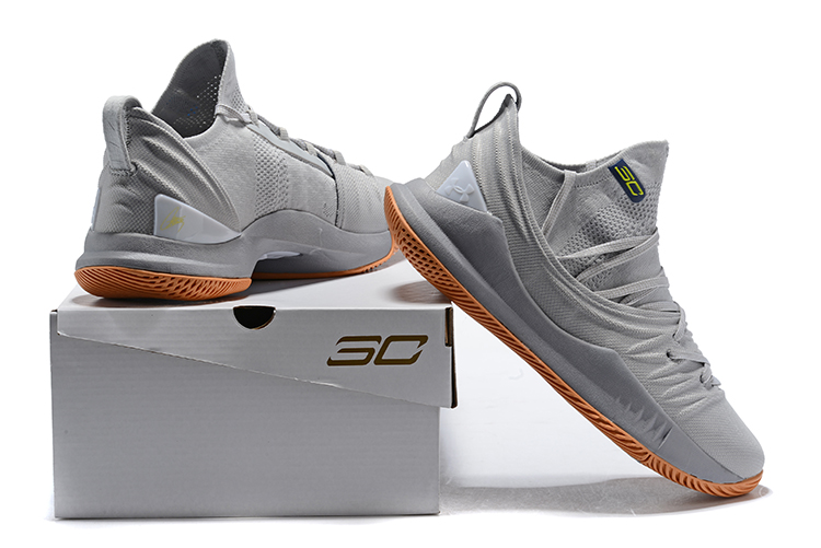 Under Armour UA Curry V 5 Men Basketball Shoes Cool Grey