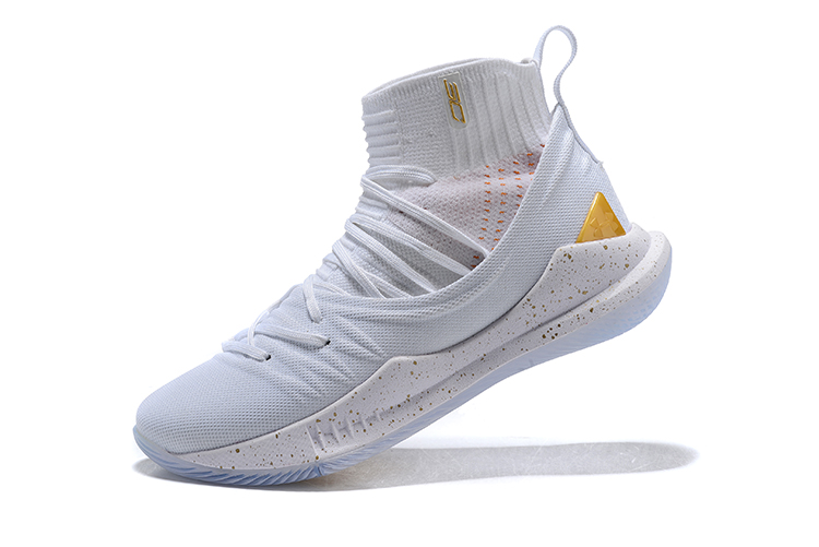 Under Armour UA Curry V 5 High Men Basketball Shoes White